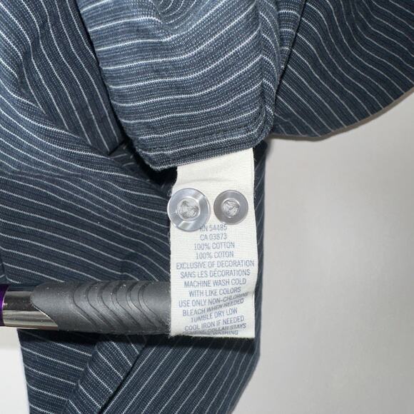 American Eagle Outfitters Men’s Button-Down Shirt Blue Pinstripe Size Small - Picture 7 of 7